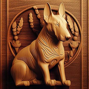 3D model Bull Terrier dog (STL)